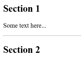 Horizontal Rule Example Screenshot