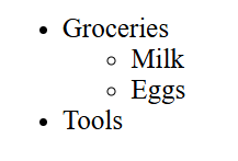 Nested List Result Image
