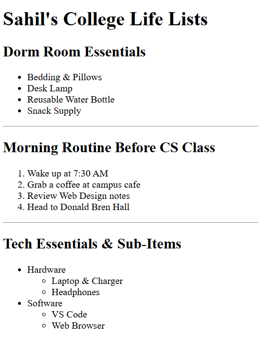 Sahil Day 5 Browser Preview