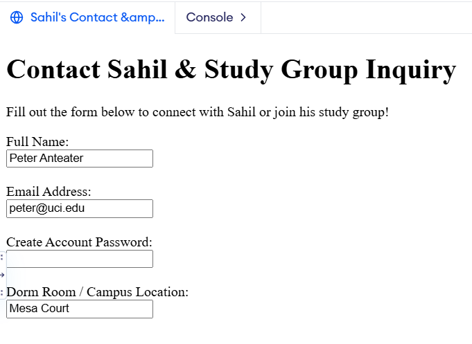 Sahil Day 9 Browser Preview