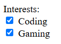 Step 2 Checkbox Example