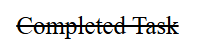 Strikethrough Example Screenshot