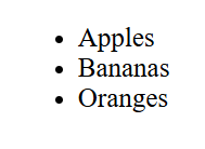 Unordered List Result Image